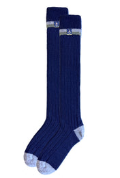 Wellington Boot Socks – Navy & Smoke | 100% British Wool | UK 8–12