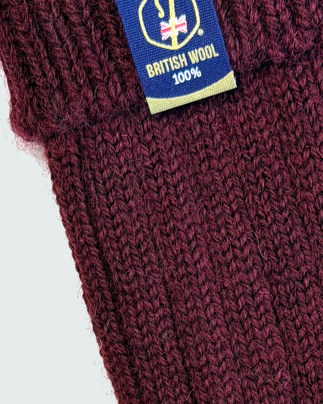 British Wool Boot Socks – Burgundy | 100% British Wool Luxury Boot Socks