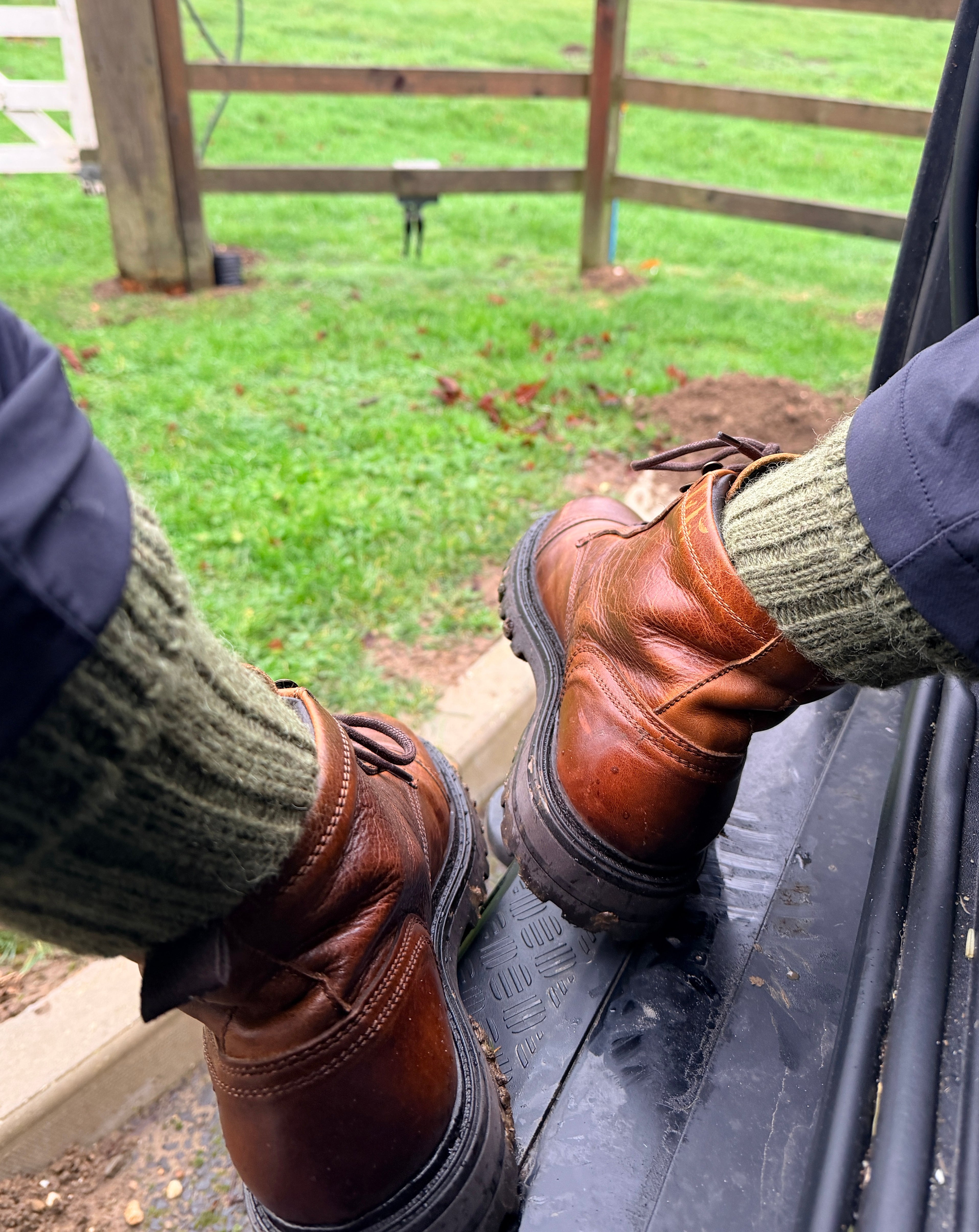 British Wool Boot Socks – Dark Apple | 100% British Wool Luxury Boot Socks