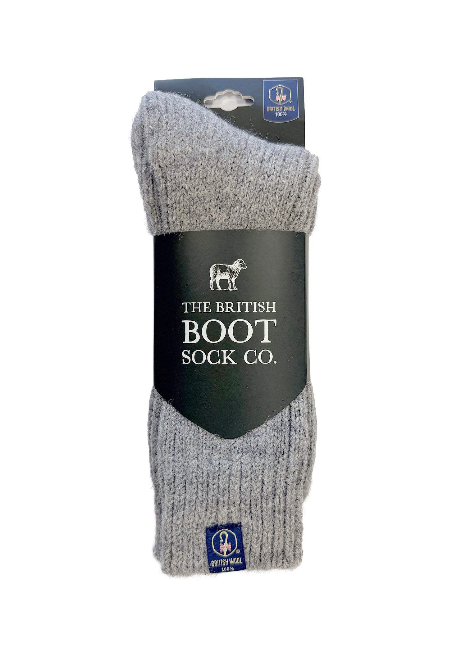 British Wool Boot Socks – Light Grey Natural | 100% British Wool Luxury Boot Socks