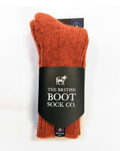 British Wool Boot Socks – Burnt Orange | 100% British Wool Luxury Boot Socks