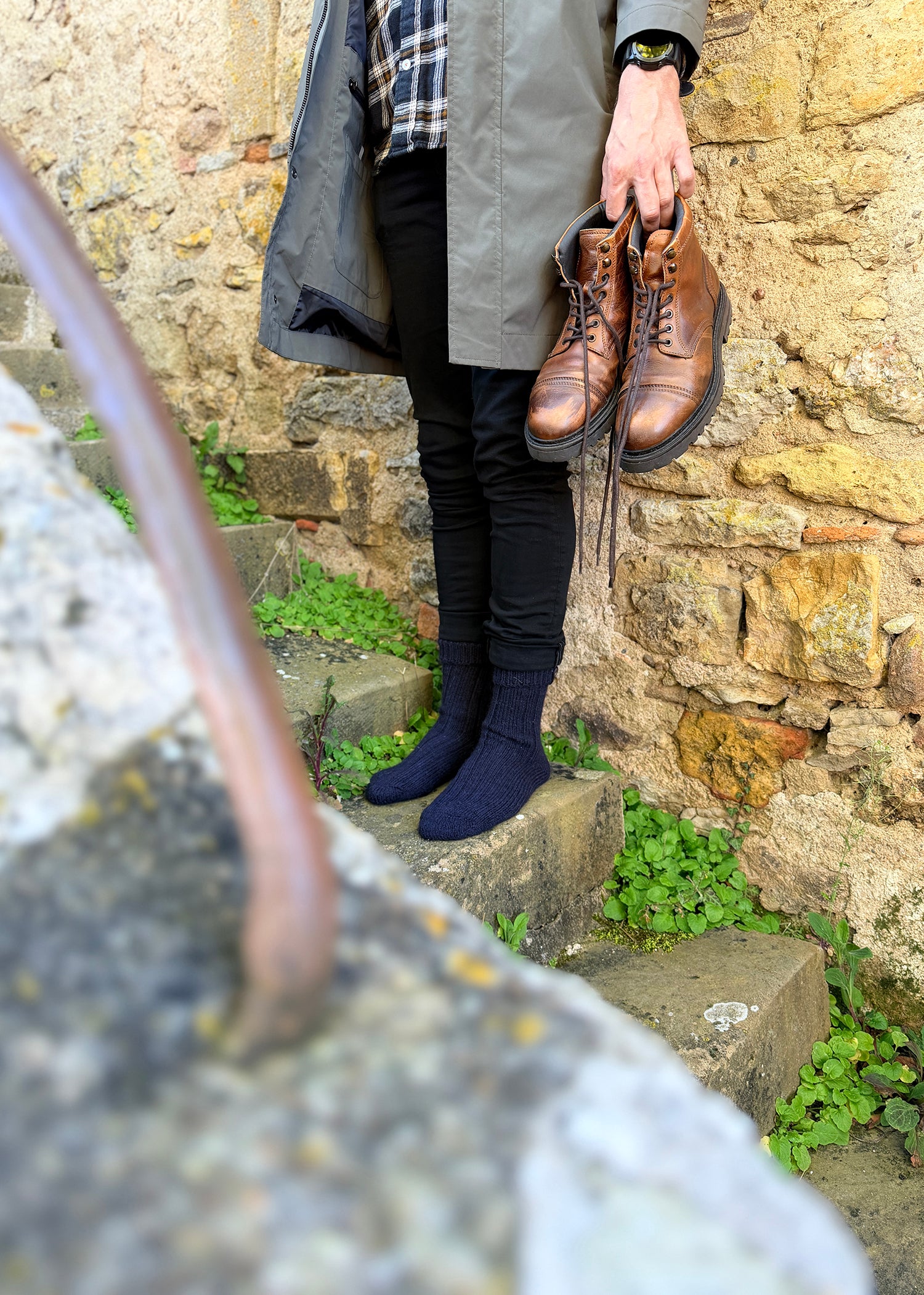 British Wool Boot Socks – Navy | 100% British Wool Luxury Boot Socks