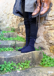 British Wool Boot Socks – Navy | 100% British Wool Luxury Boot Socks
