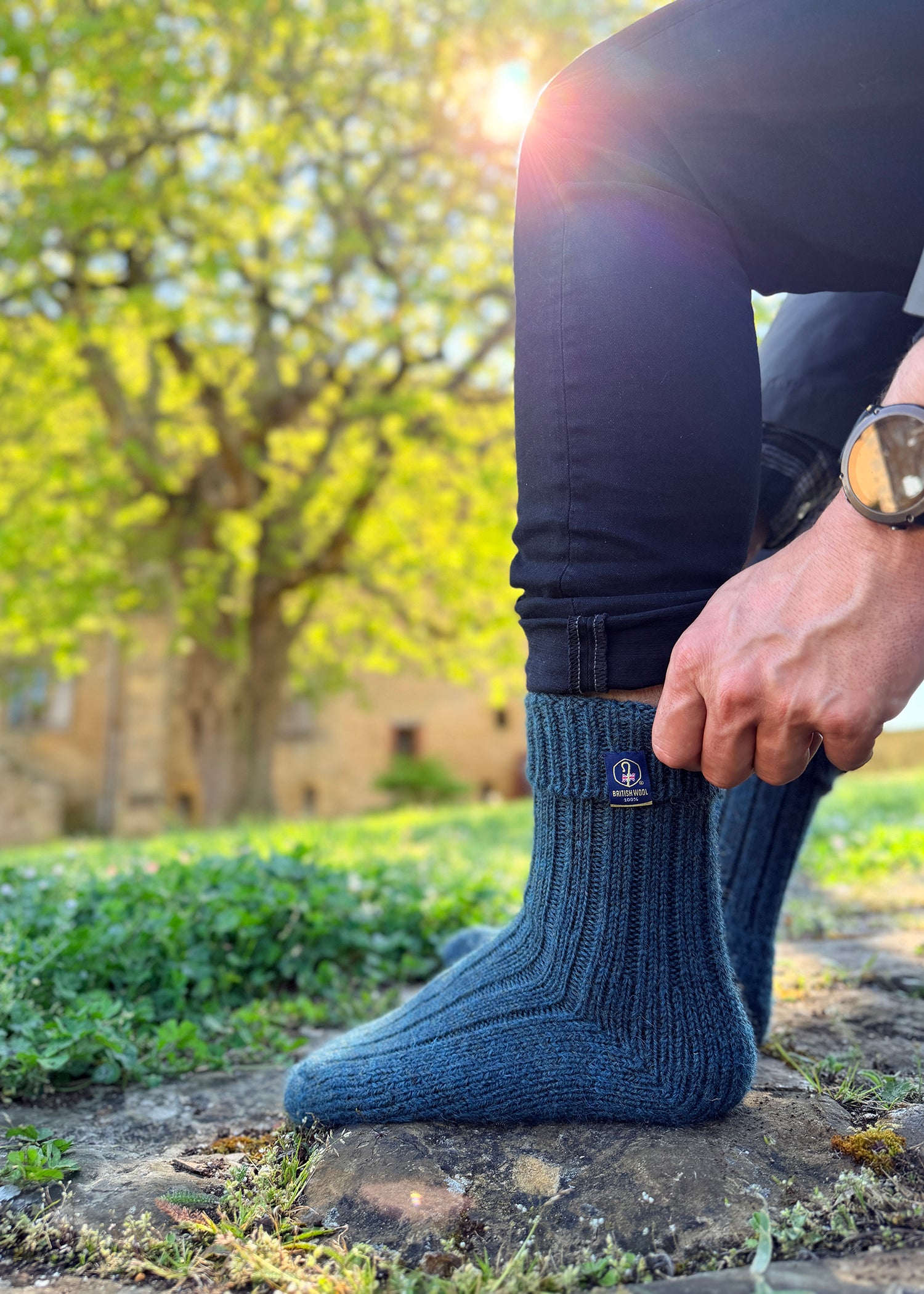 British Wool Boot Socks – Mallard | 100% British Wool Luxury Boot Socks