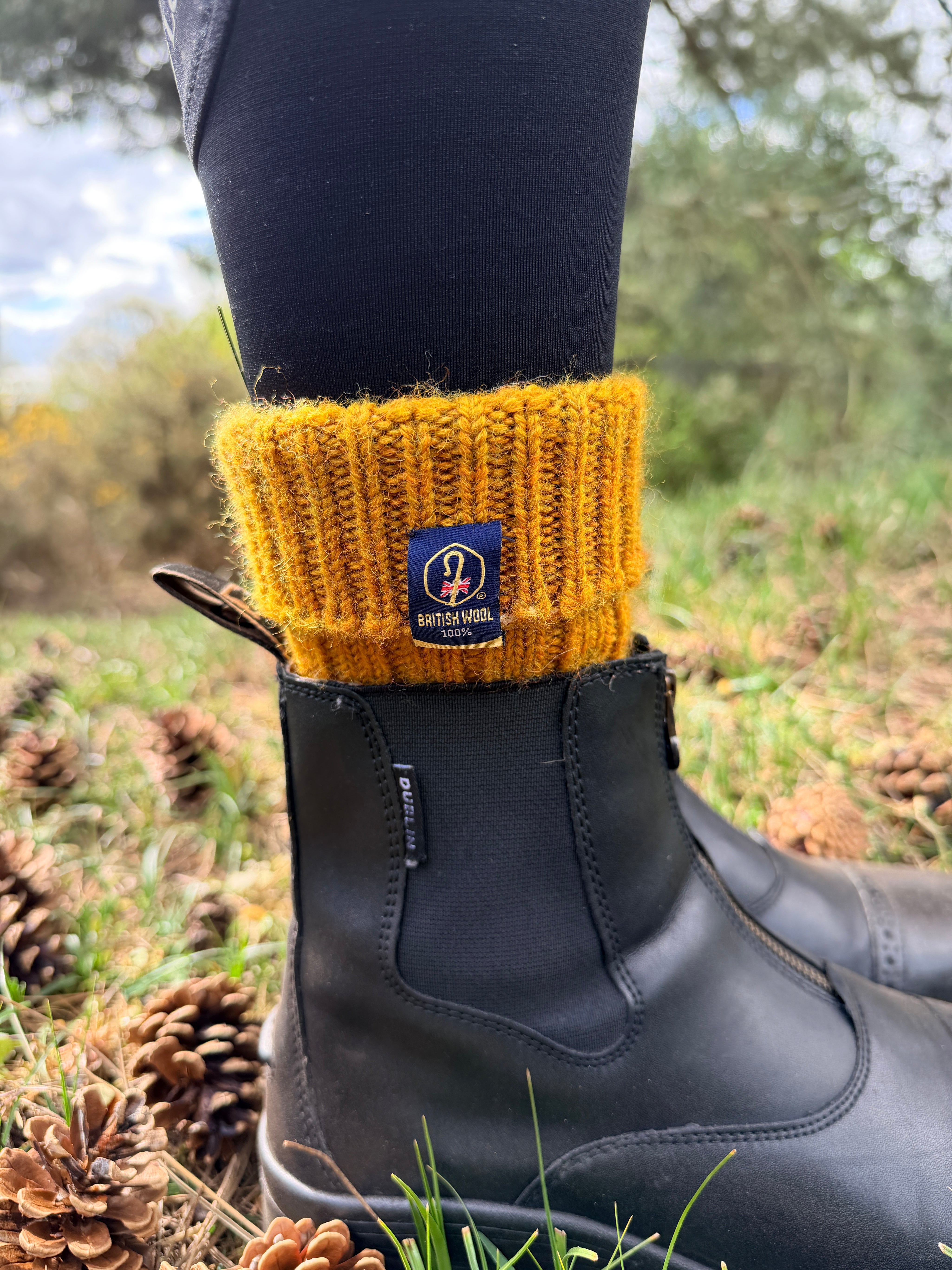 British Wool Boot Socks – Mustard Fields | 100% British Wool Luxury Boot Socks