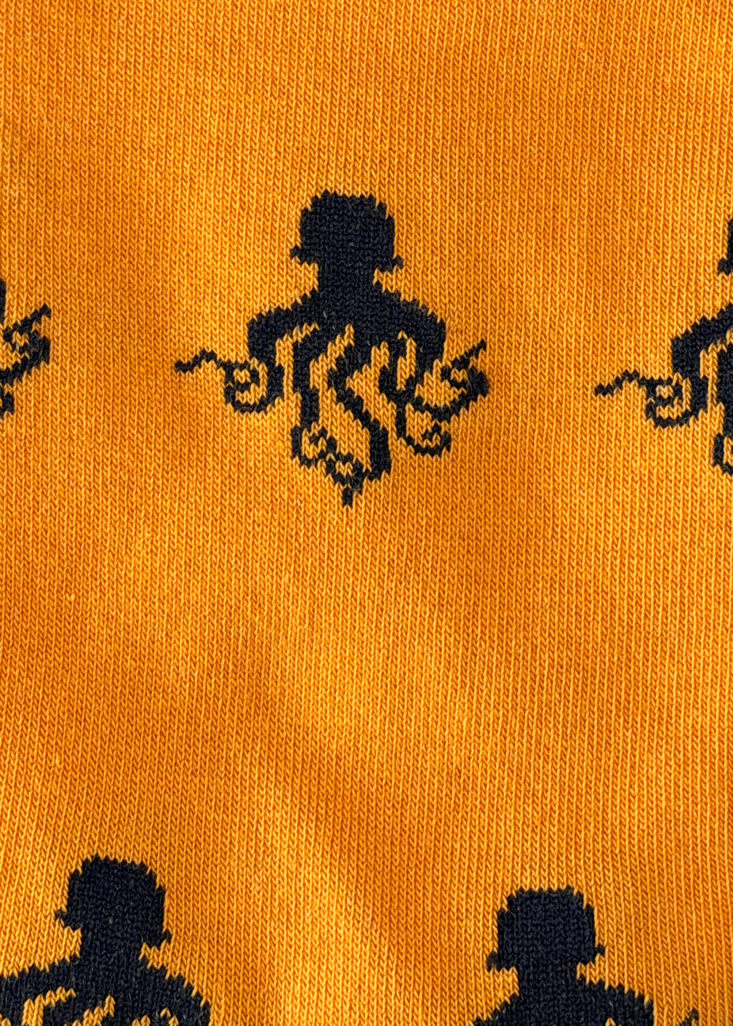 Octopus (Yellow) Premium Pattern Socks | Cotton-Rich Novelty Socks by Jemsox