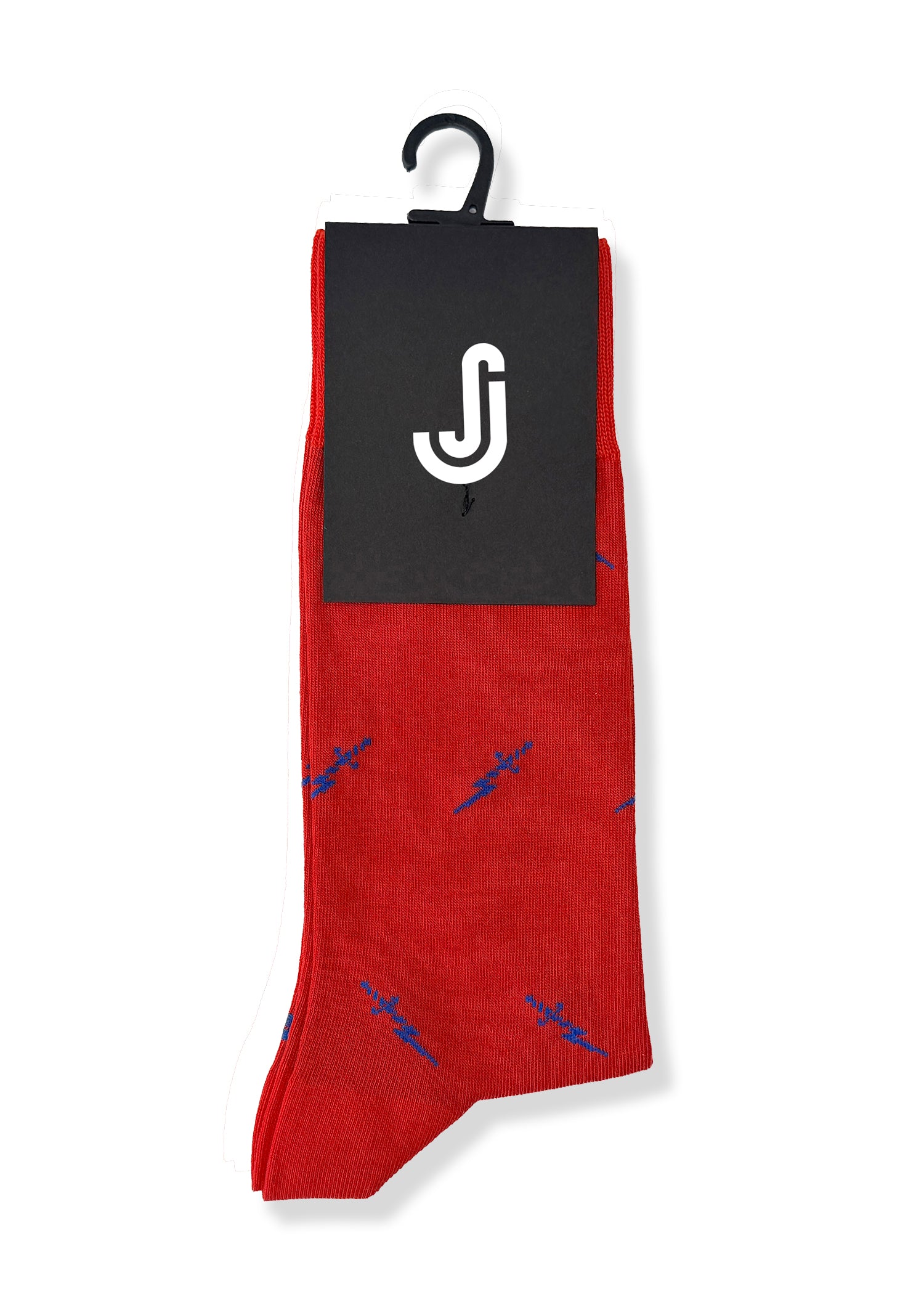 Lightning Daggers (Red) Premium Pattern Socks | Cotton-Rich Novelty Socks by Jemsox