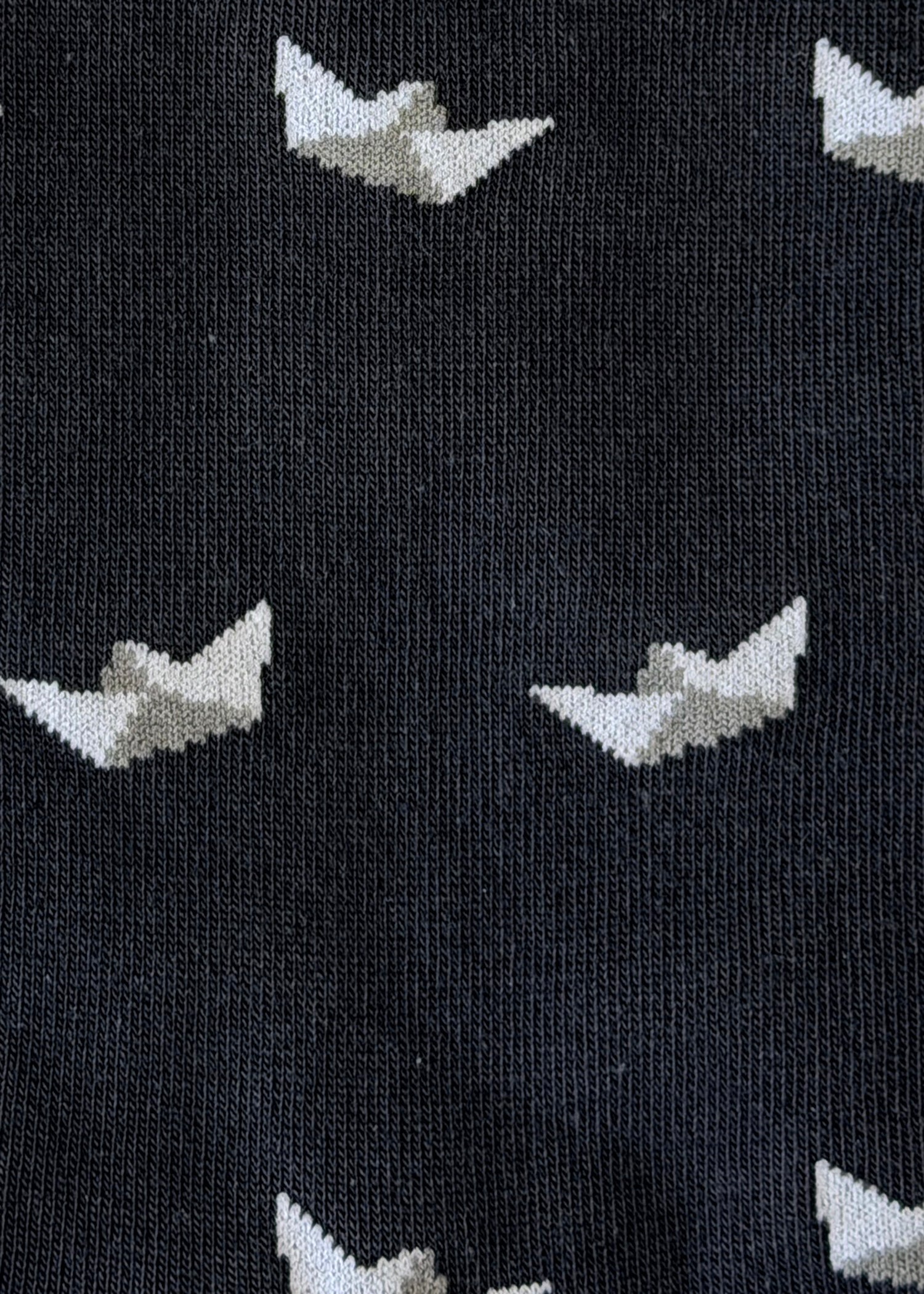 Origami Boats (Black) Premium Pattern Socks | Cotton-Rich Novelty Socks by Jemsox