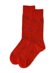 Lightning Daggers (Red) Premium Pattern Socks | Cotton-Rich Novelty Socks by Jemsox