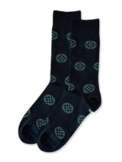 Teardrop Flower (Black) Premium Pattern Socks | Cotton-Rich Floral Socks by Jemsox