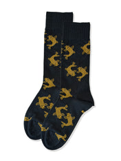 Carps (Black) Premium Pattern Socks | Cotton-Rich Fish Design Socks by Jemsox