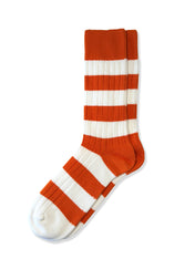 Men's Premium Rugby Socks – Orange & White Stripe | Jemsox
