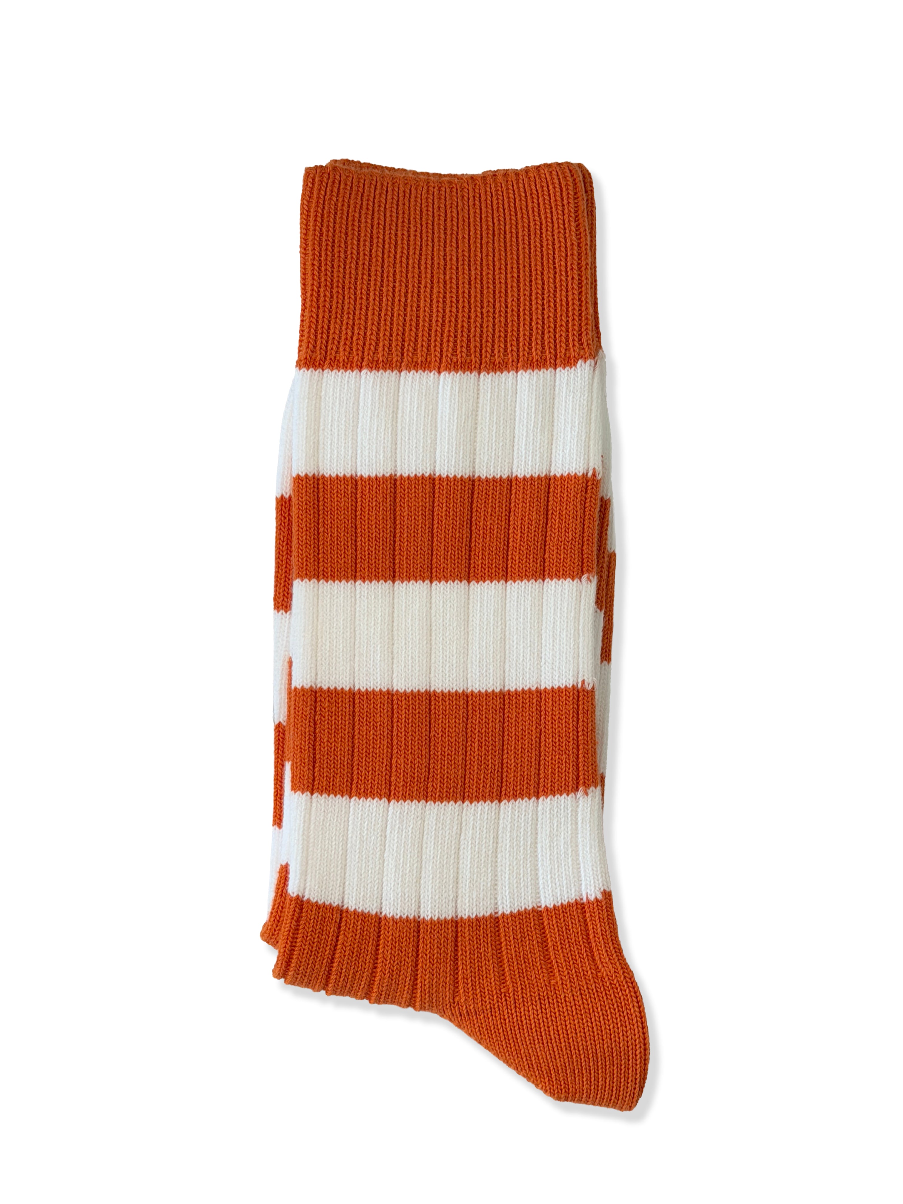 Men's Premium Rugby Socks – Orange & White Stripe | Jemsox
