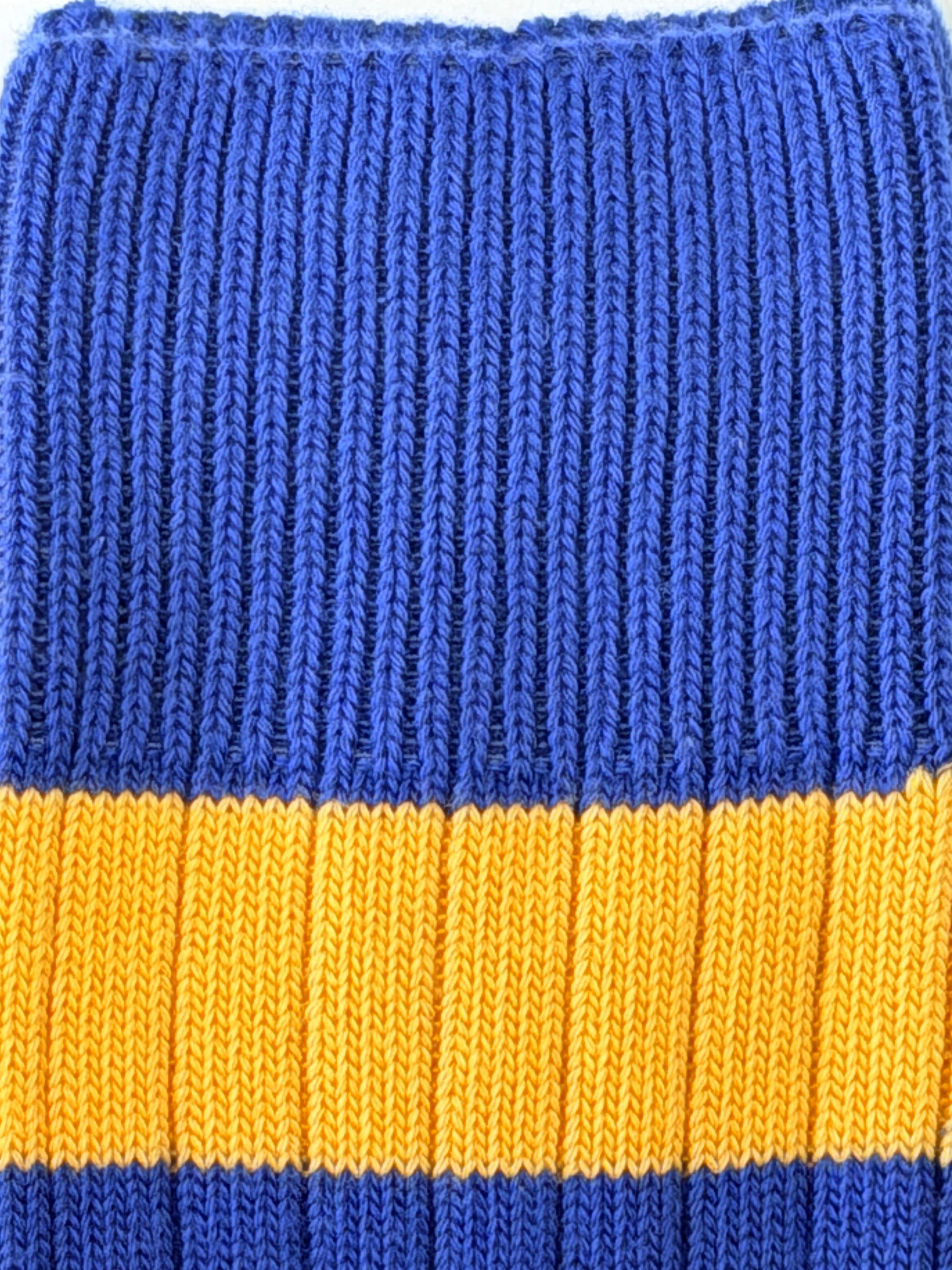 Men's Premium Rugby Socks – Blue & Yellow Stripe | Jemsox