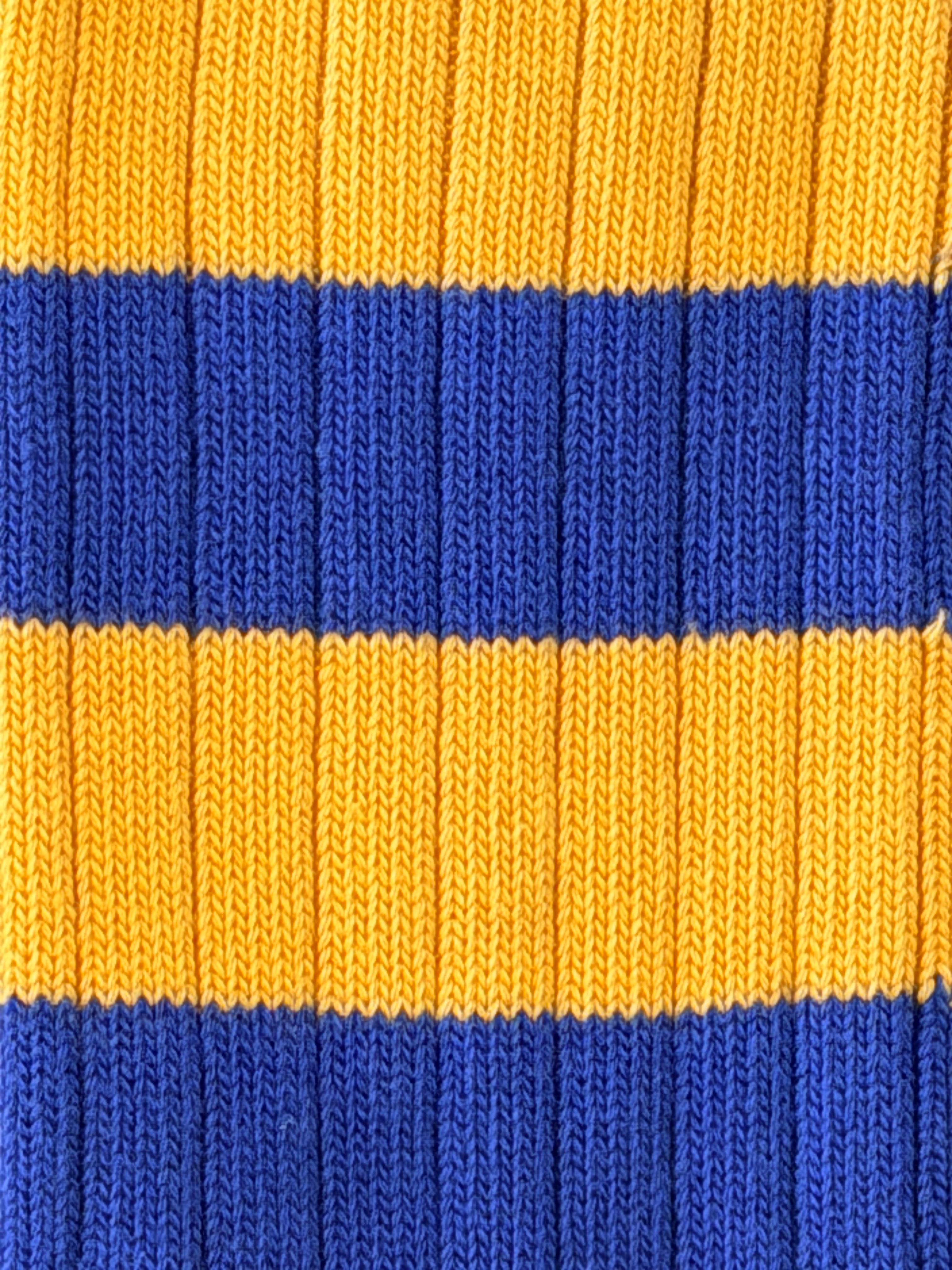 Men's Premium Rugby Socks – Blue & Yellow Stripe | Jemsox
