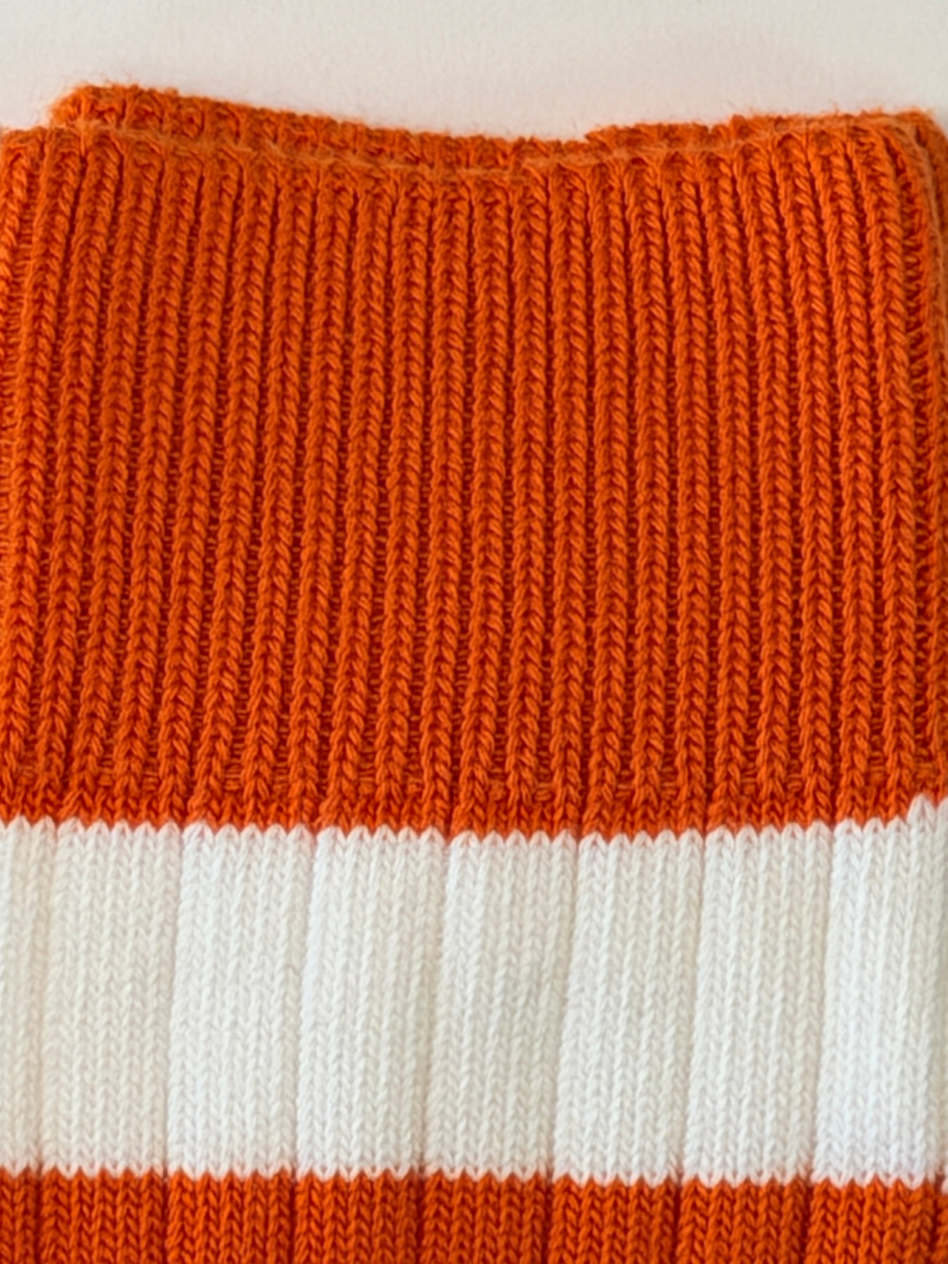 Men's Twin Pack Rugby Socks – Orange & White Stripe