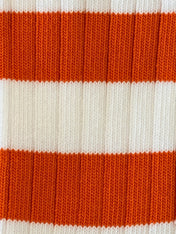 Men's Twin Pack Rugby Socks – Orange & White Stripe