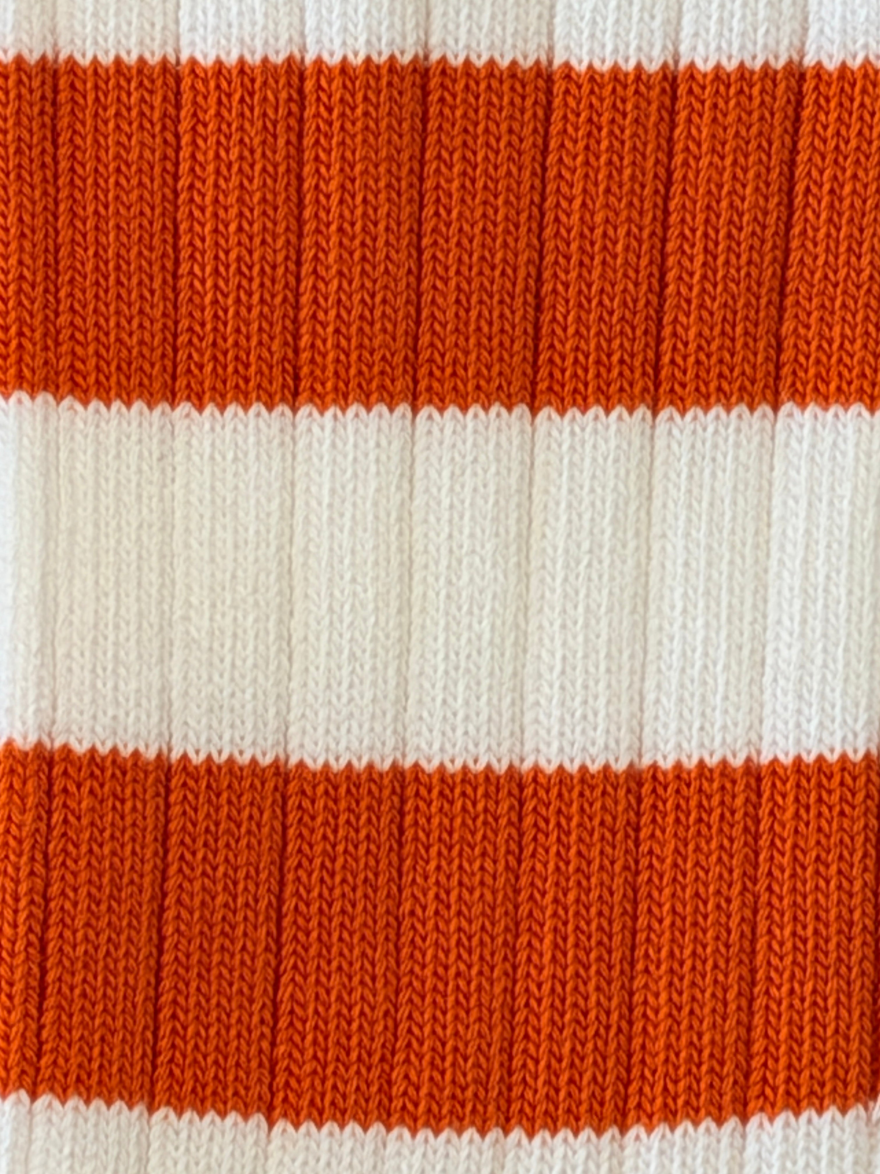 Men's Twin Pack Rugby Socks – Orange & White Stripe