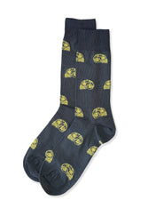 Mexican Skulls (Grey) Premium Pattern Socks | Cotton-Rich Socks by Jemsox