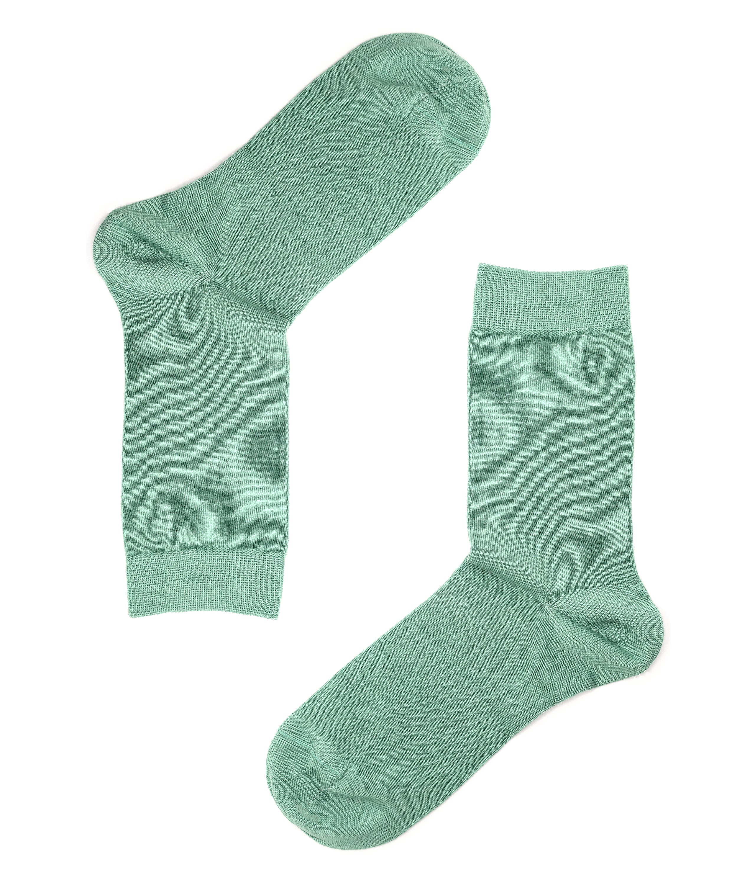 Luxury Socks Multipack 3 Pairs / 5-Pairs Green Plain Colour Men's Crew Socks Size 7-12