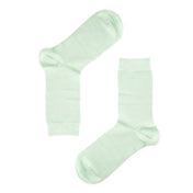 Luxury Socks Multipack 3 Pairs / 5-Pairs Mint Green Plain Colour Men's Crew Socks Size 7-12