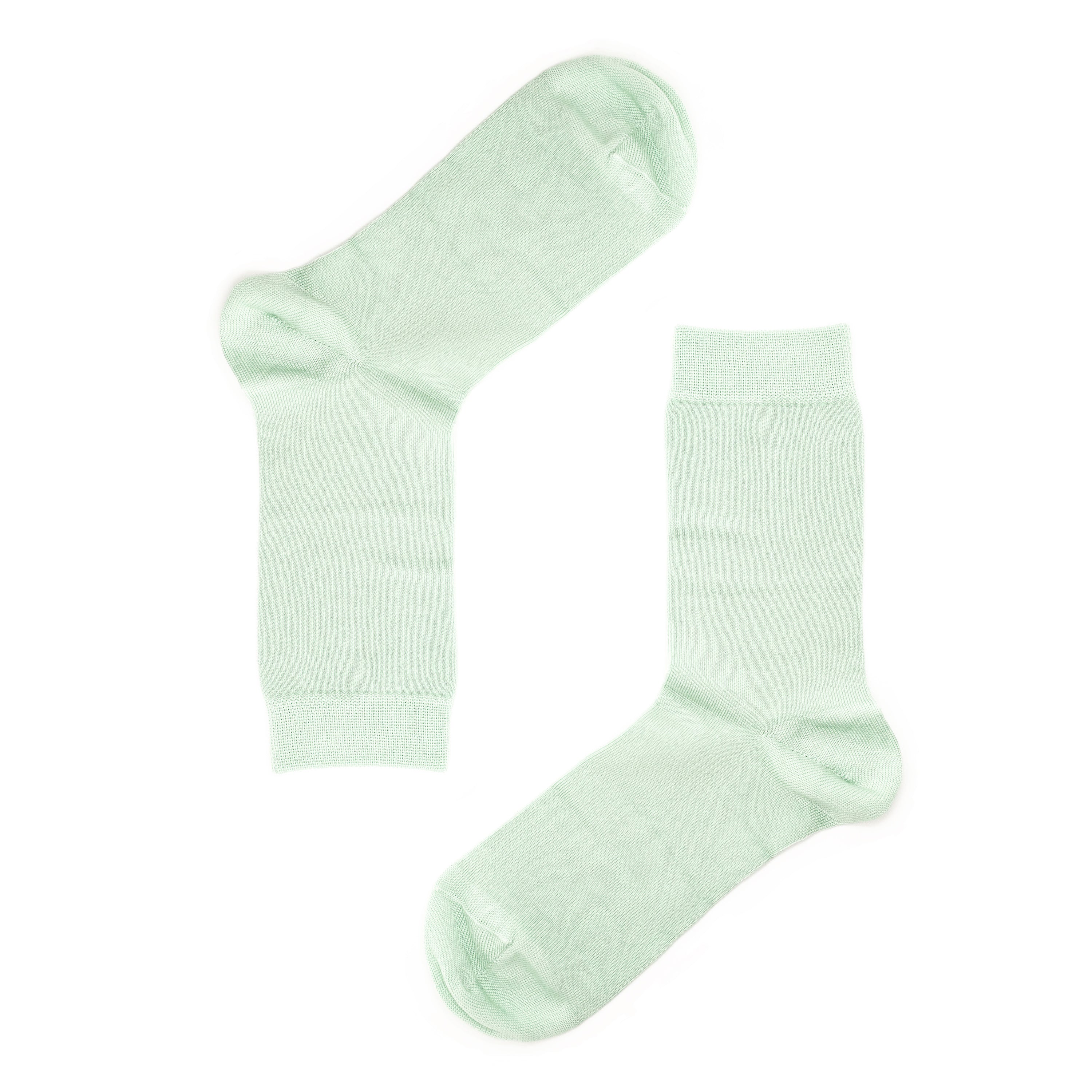 Luxury Socks Multipack 3 Pairs / 5-Pairs Mint Green Plain Colour Men's Crew Socks Size 7-12