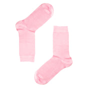 Luxury Socks Multipack 3 Pairs / 5-Pairs Rose Pink Plain Colour Men's Crew Socks Size 7-12