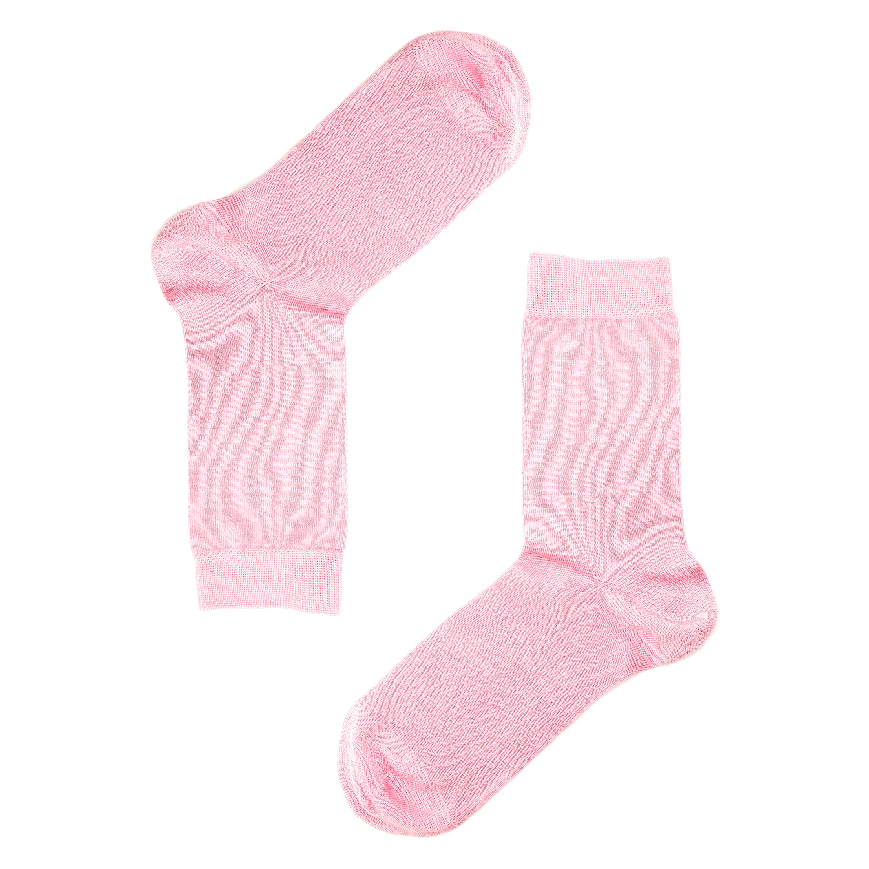 Luxury Socks Multipack 3 Pairs / 5-Pairs Rose Pink Plain Colour Men's Crew Socks Size 7-12