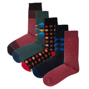 The Timeless Selection: Men’s Luxury Organic Cotton Comfort Welt Socks (5 Pack) - UK 9-12