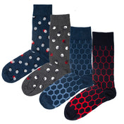 The Impeccable Collection – 4-Pack Luxury Organic Cotton Men’s Socks - One Size 9-11