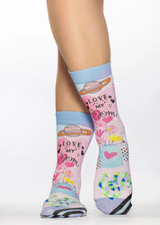 LOVE MOM Ladies Fashion Gift Socks