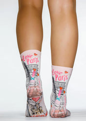 LOVE PARIS Ladies Novelty Gift Socks