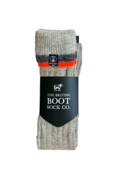 Wellington Boot Socks – Light Grey Natural | 100% British Wool | UK 4-7