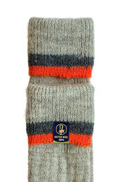 Wellington Boot Socks – Light Grey Natural | 100% British Wool | UK 4-7