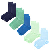 Luxury Plain Colour Socks Accents – 5 Pair Gift Set