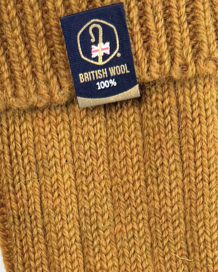 British Wool Boot Socks – Mustard Fields | 100% British Wool Luxury Boot Socks