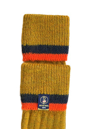 Wellington Boot Socks – Mustard Fields | 100% British Wool | UK 4-7