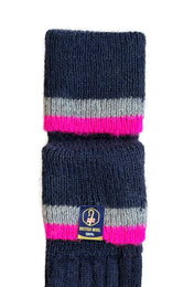 Wellington Boot Socks – Navy & Pink | 100% British Wool | UK 4-7