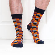 6 Pack Red Organic Cotton Mens Socks | Comfort Welt Collection