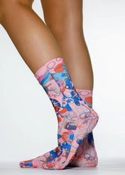 PINK MARINE Ladies Novelty Gift Socks