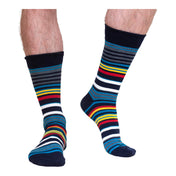 5-Pack Multi Stripe Socks – Organic Cotton Crew