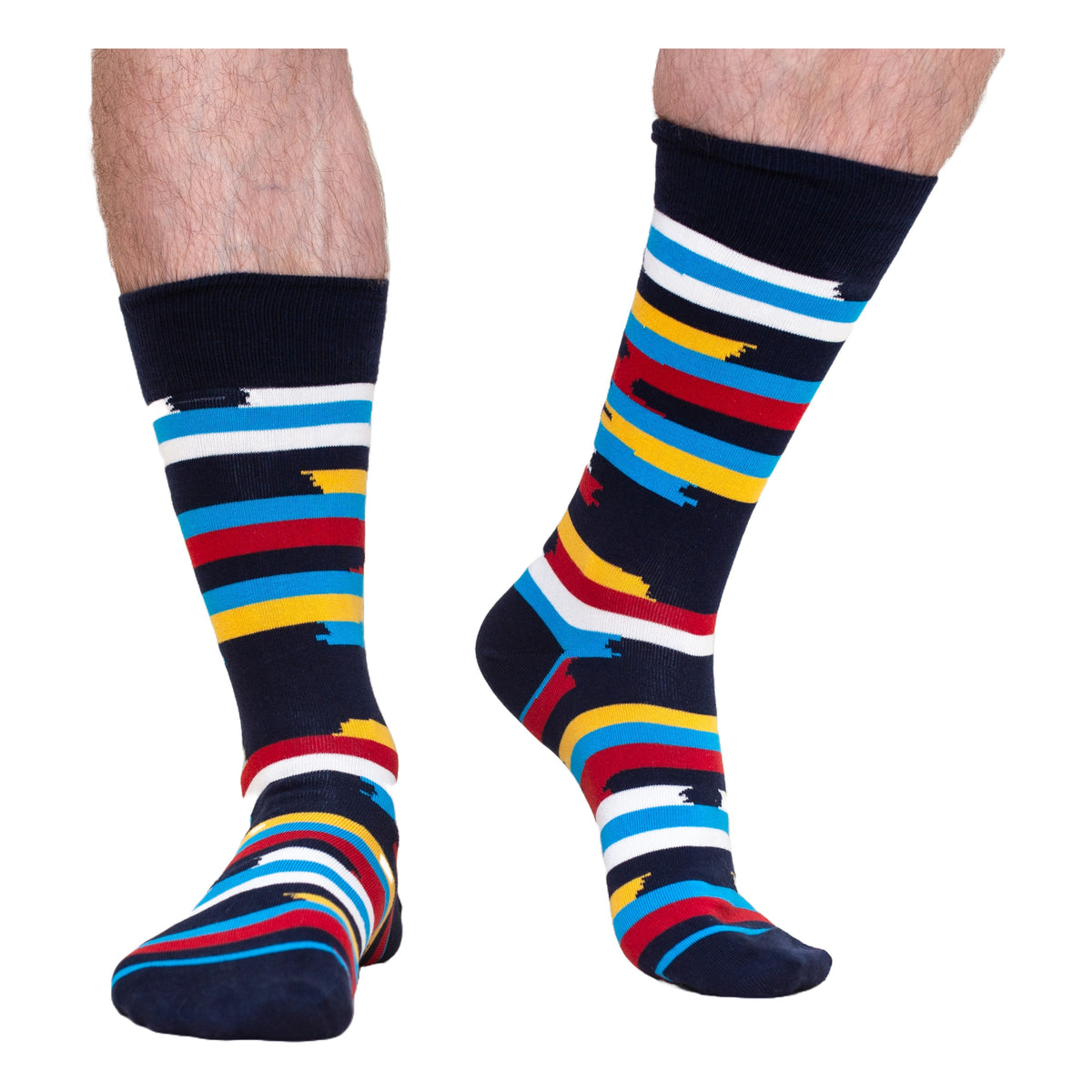 5pk Organic Cotton Multi stripe socks
