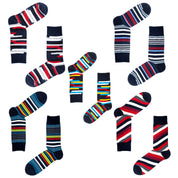 5-Pack Multi Stripe Socks – Organic Cotton Crew