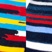 5-Pack Multi Stripe Socks – Organic Cotton Crew