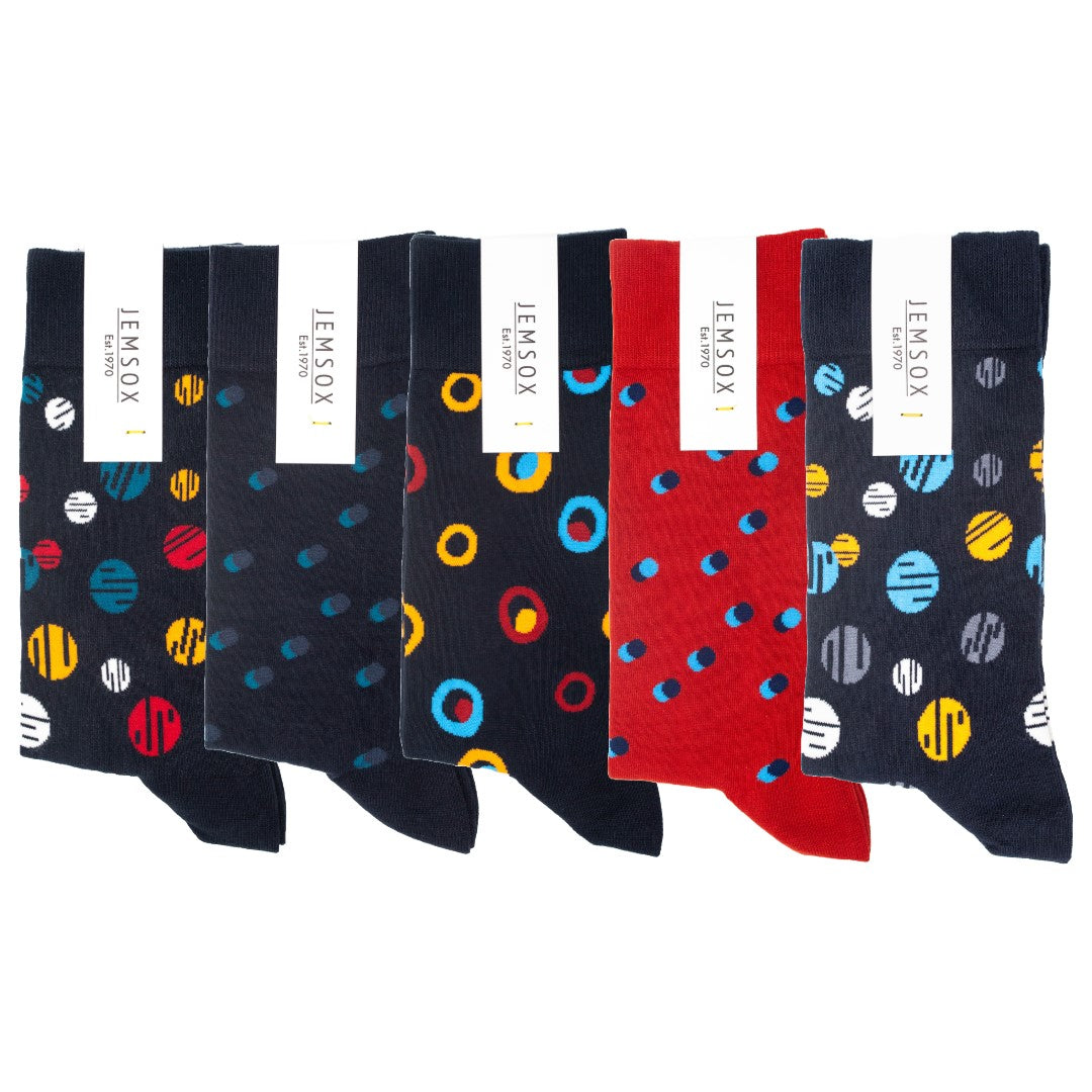 5pk Organic Cotton Multi Spots and Circles