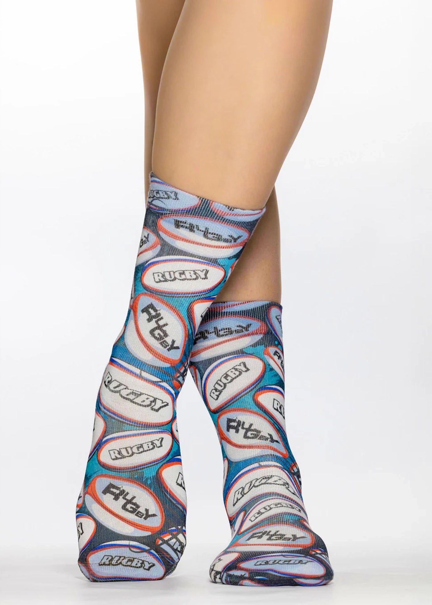 RUGBY THEME Ladies Novelty Gift Socks