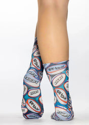 RUGBY THEME Ladies Novelty Gift Socks