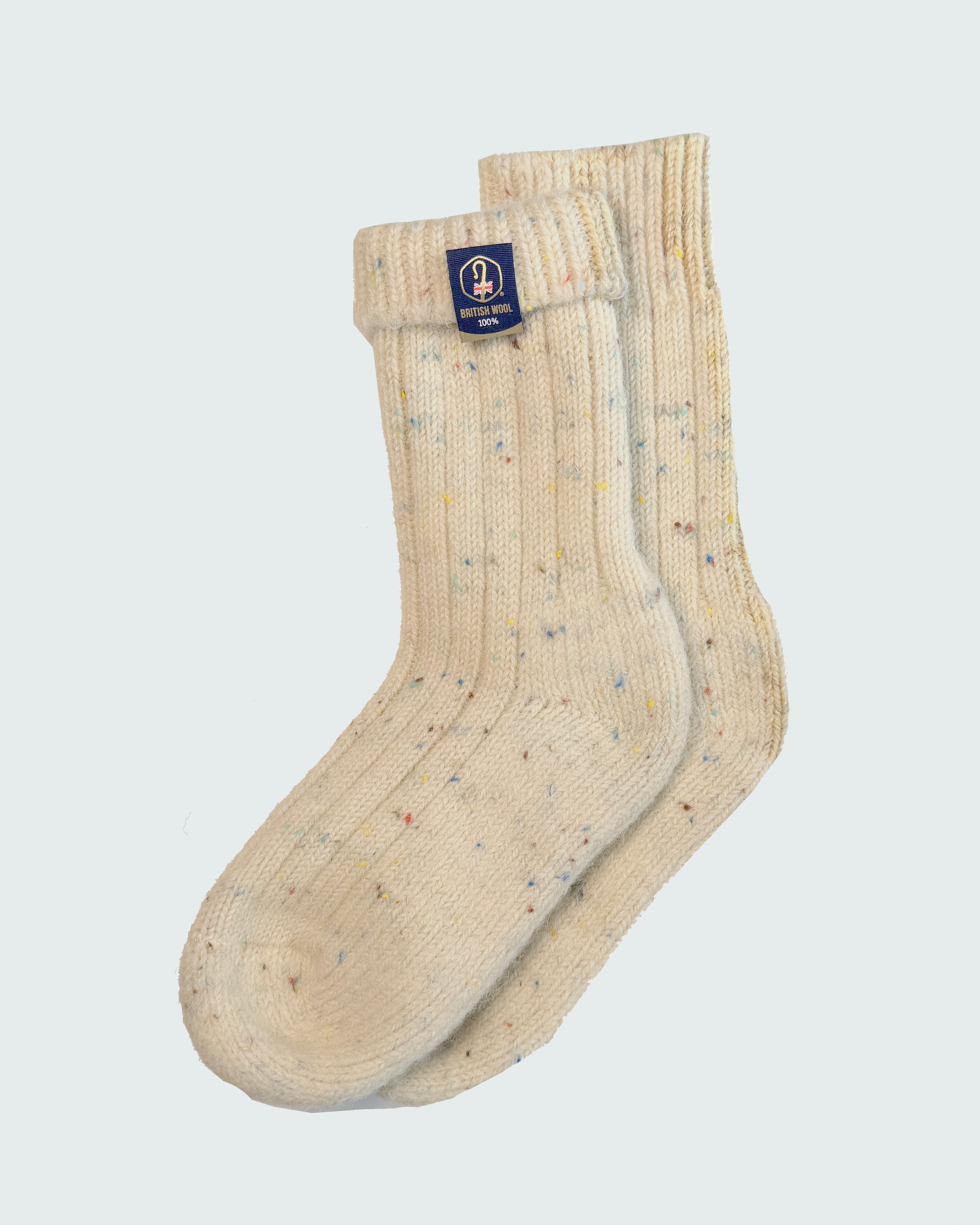 British Wool Boot Socks – Rainbow Nepp | 100% British Wool Luxury Boot Socks