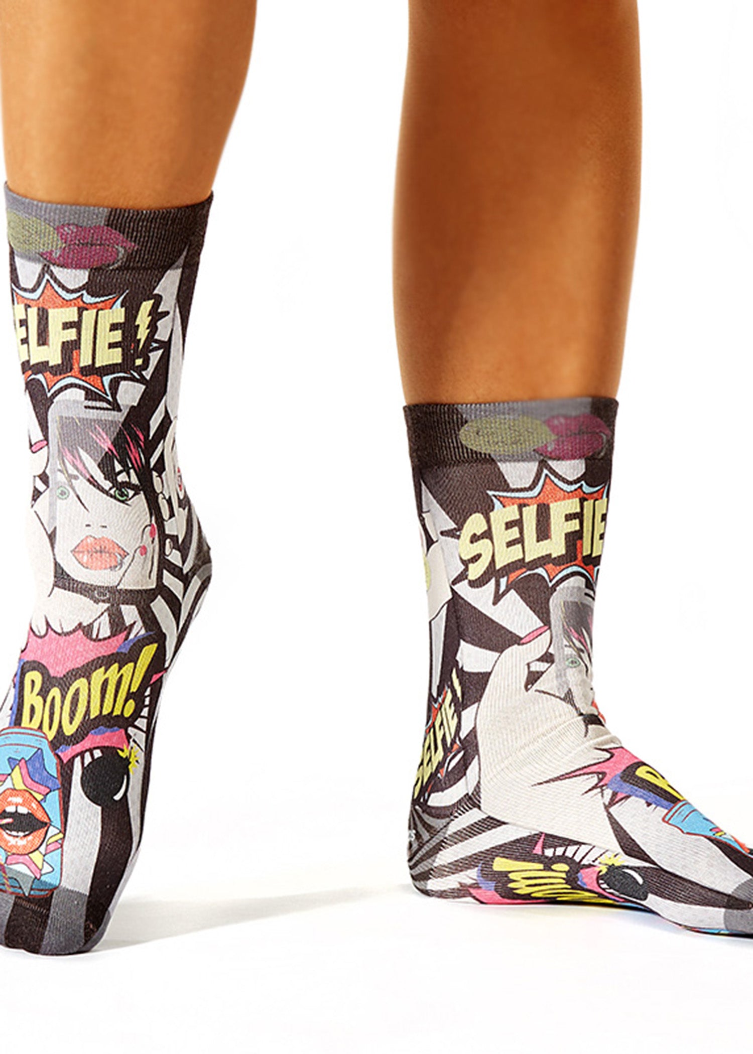 SELFIE BOOM Ladies Novelty Gift Socks