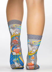 SKATER CAT Ladies Novelty Gift Socks